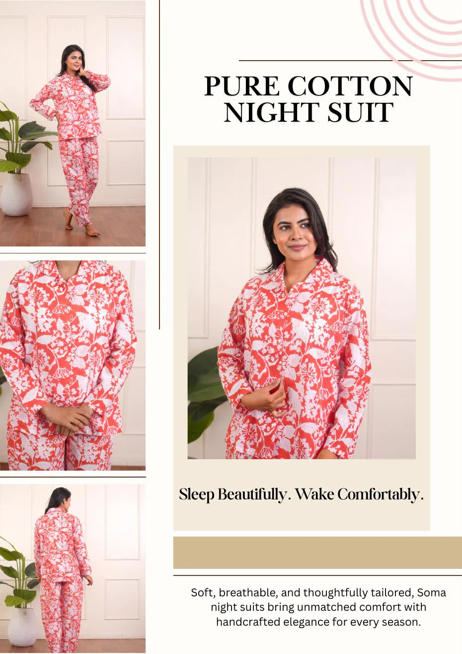 Pure cotton night suit