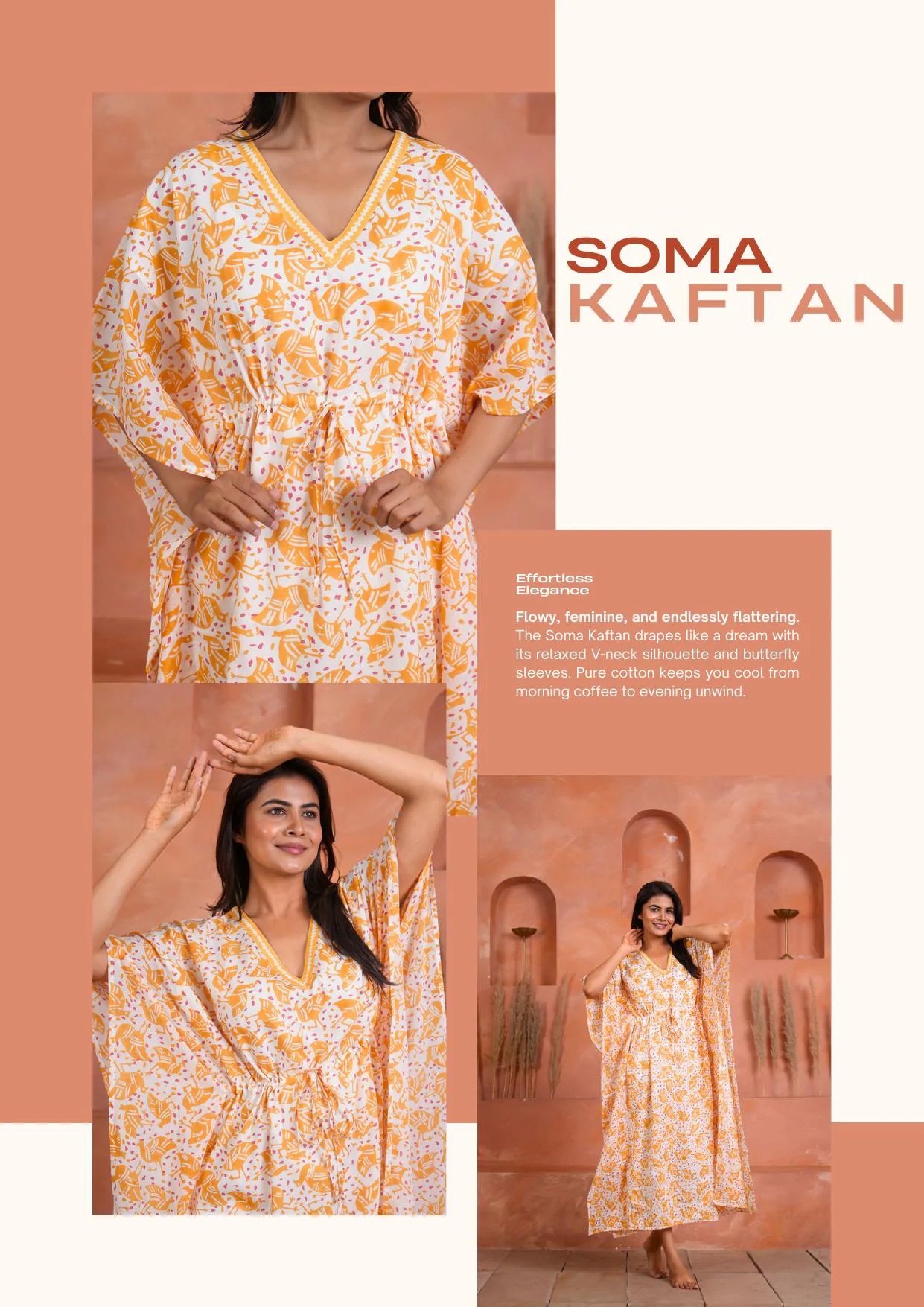 Soma kaftan in Loon print